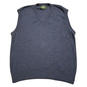 Vintage Jantzen Sweater Vest Men's XL Navy Blue Made in USA Retro Preppy Outdoor